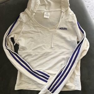 Adidas white athletic hoodie